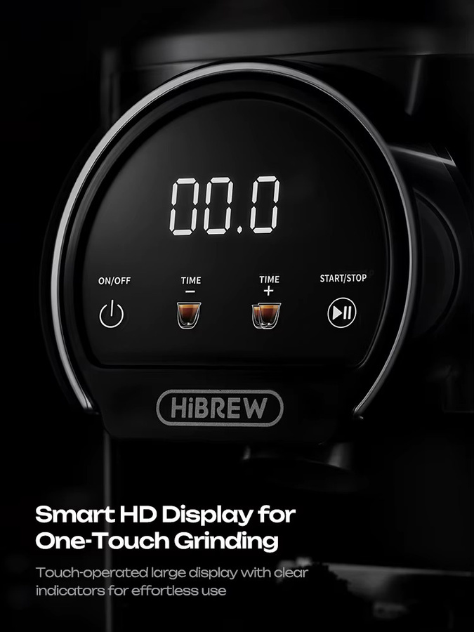 HiBREW G3 Plus Elektrische Kaffeemühle mit 40mm Titan-beschichtetem konischem Mahlwerk aus Edelstahl für Espresso, Pour Over und Türkischen Kaffee - Bild 2