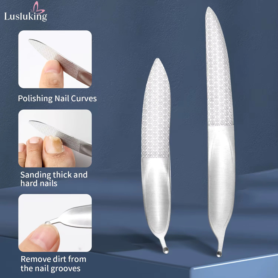 Ouriner Nagelfeile aus Edelstahl, doppelseitig, Unisex - Bild 3