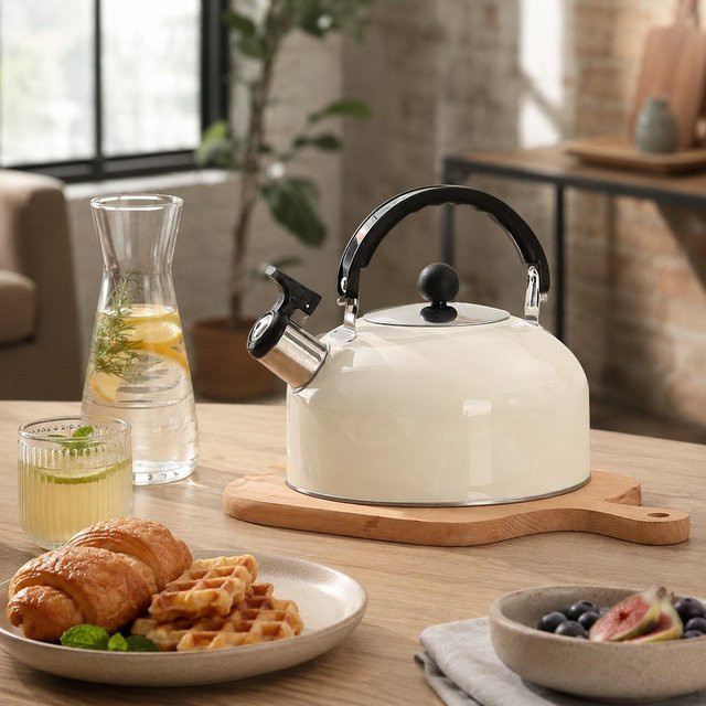 Tragbarer Wasserkocher von HomeDecor Mall für Induktionskochfelder, Weiß - Bild 1