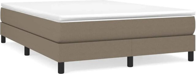 vidaXL Boxspringbett in Taupe mit Stoffbezug, B/T/H: 140 x 190 x 25 cm - Bild 1