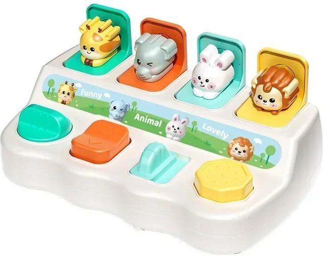Binchi Outdoor Product Montessori Pop-Up Tier Spielzeug und Lernboxen, Weiß, ab 0 Jahre - Bild 1