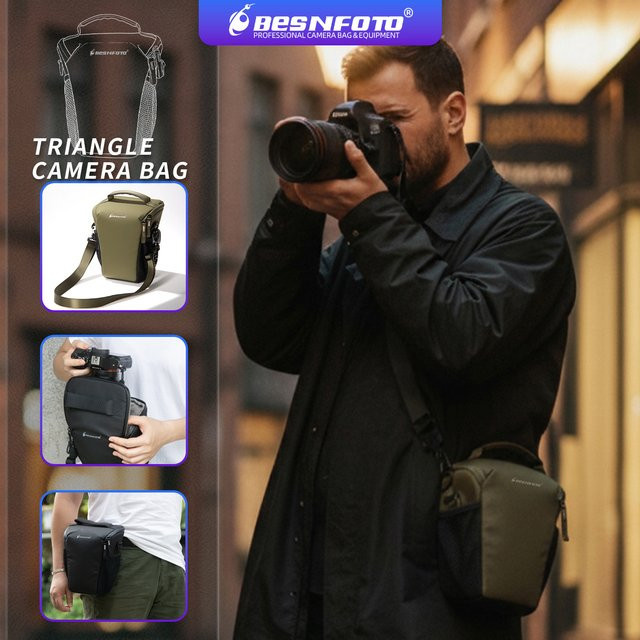 Besnfoto Wasserdichter Sling-Fotografie-Rucksack als leichte Kameratasche für Spiegellose und DSLR-Kameras - Bild 1