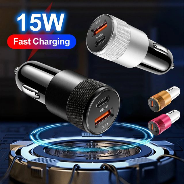 Auto Ladegerät für Zigarettenanzünder mit USB-Typ-C Schnellladebuchse 3,1 A Adapter - Bild 1
