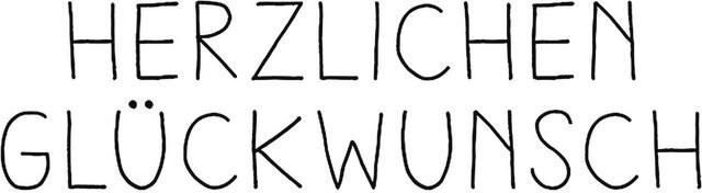 Rico Design Holzstempel Herzlichen Glückwunsch B: 7,5 cm, H: 2 cm - Bild 1