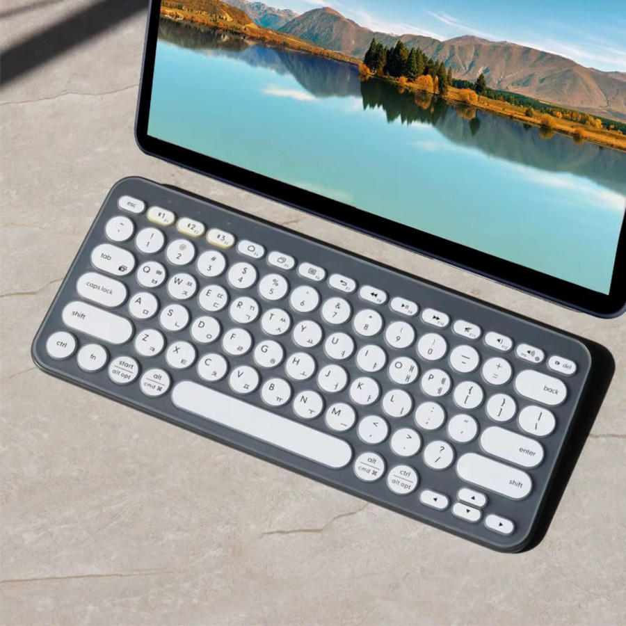 Silikon Schutzhülle für Logitech K380 Koreanische Tastatur in Weiß, staub- und wasserdicht - Bild 2