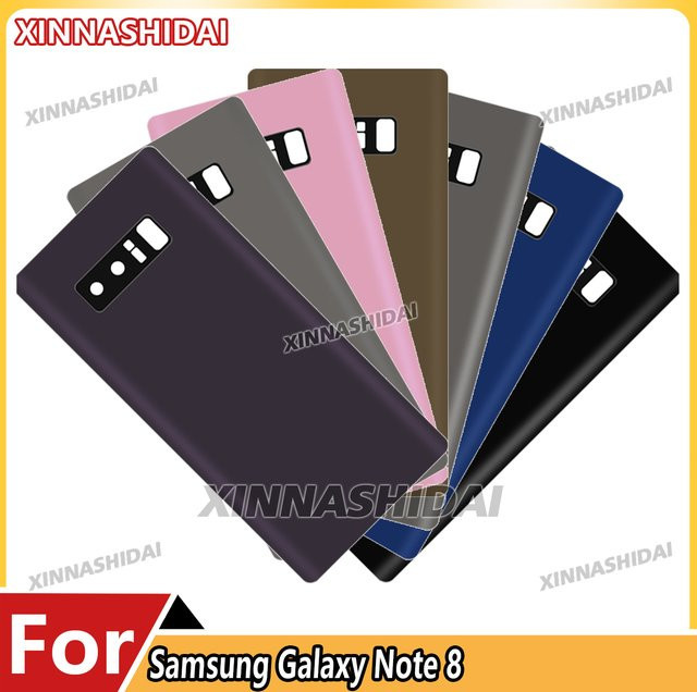 Samsung Galaxy Note 8 Ersatz-Batterie-Rückseite aus Glas in Schwarz mit Selbstkleber - Bild 1