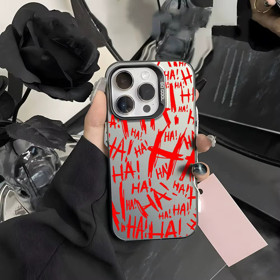 J-JokerS Handyhülle mit lächelndem Gesicht für iPhone 11 bis iPhone 17 Pro Max in Mehrfarbig Matt Laser Metallic Aurora - Bild 5