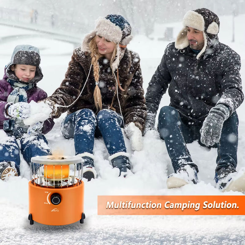 APG Tragbarer 2-in-1-Campingkocher und Outdoor-Wärmer in Orange - Bild 2