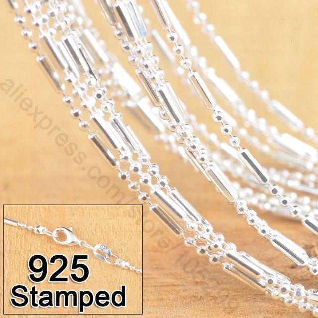 YAAMELI Halskette 925 Silber, Bambus-Kette, Unisex - Bild 1