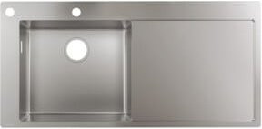 Hansgrohe Einbauspüle 450 in Silber mit 1 Becken und reversiblem Abtropffach, Breite: 102,5 cm, Tiefe: 49 cm - Bild 1