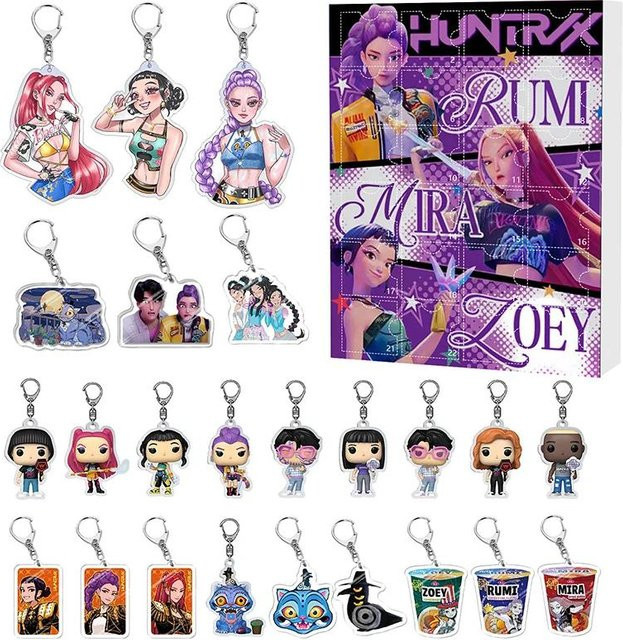 Discover Intime KPOP Dämonenjäger Adventskalender, Schlüsselanhänger, Anime, ab 6 Jahren - Bild 1