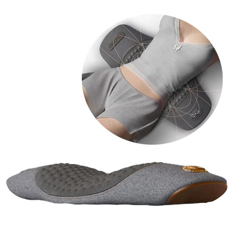 Vilnason Elektrisches Massagekissen mit Heizfunktion und Vibration zur Unterstützung der Taille in Grau - Bild 3