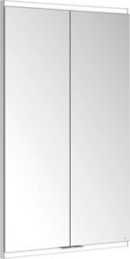 Keuco Spiegelschrank Royal Modular 2.0 in Weiß mit 2 Drehtüren, LED-Beleuchtung und integrierten Regalen, B/H/T: 60 x 90 x 12 cm - Bild 1