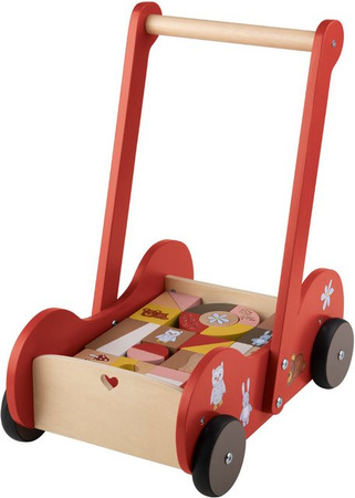 PLAYTIVE Holz Schiebewagen Rot ab 1,5 Jahren