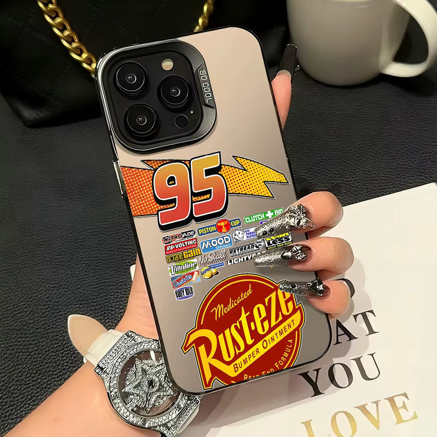 HOT Cars L-Lightning M-McQueen Handyhülle für iPhone (alle Modelle) mit sturzsicherer matter Rückseite in Multicolour - Bild 4