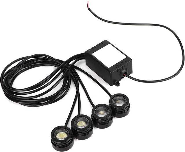 CosyHome 4in1 LED Adlerauge Notfall Stroboskoplampe mit Fernbedienung, 12V 6W, Tagfahrlicht, Schwarz - Bild 1