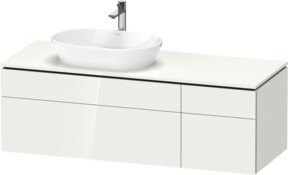 Duravit L-Cube Waschtischunterschrank in Weiß Hochglanz mit Türen und Schubladen, B/T/H: 142 x 55 x 48,2 cm - Bild 1