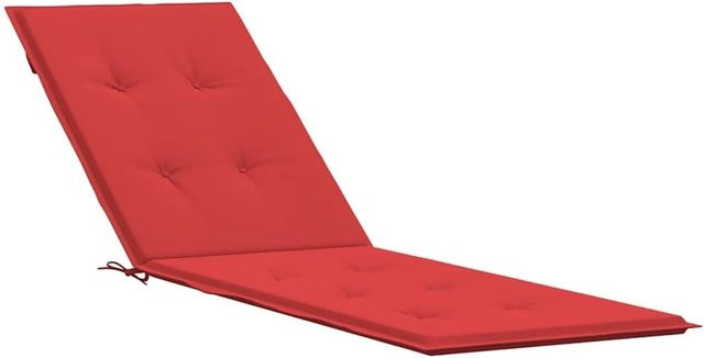 vidaXL Liegestuhl-Auflage aus wasserabweisendem Oxford-Gewebe in Rot, B/T/H: 75 x 50 x 105 cm (Höhe: 105 cm) - Bild 1
