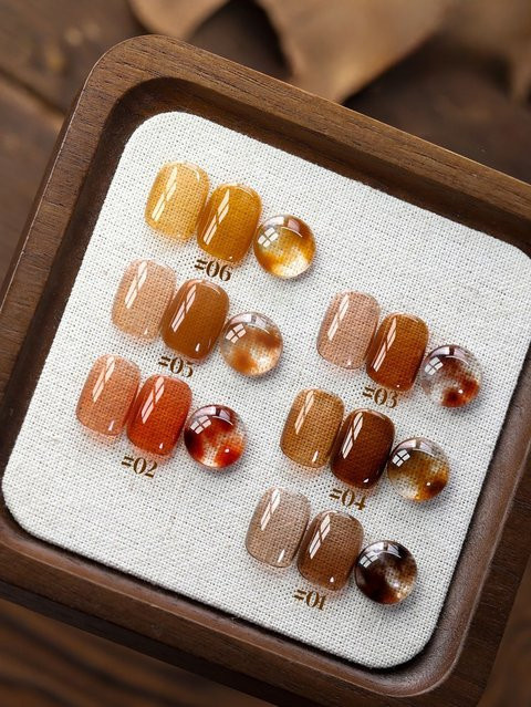 MIANEL Jelly-Nagellack, Bernsteinfarben, Glänzend, 10 ml - Bild 1