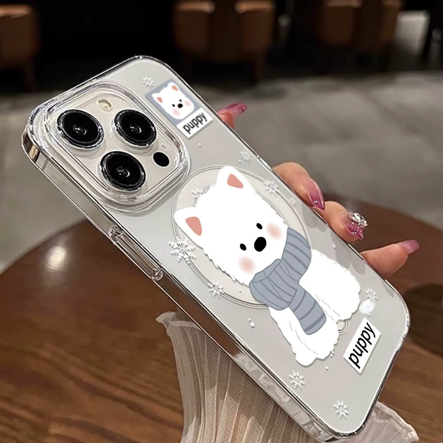 Transparente magnetische Silikon Handyhülle für iPhone 11 12 13 14 15 16 17 Pro Max und Air stoßfestes Cover - Bild 5