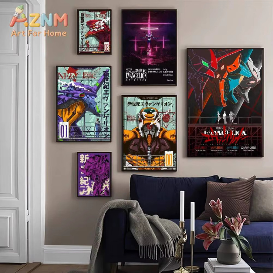 Kayou N-Neon G-Genesis Evangelion Selbstklebendes Kunstposter aus weißem Kraftpapier in Multicolour - Bild 3