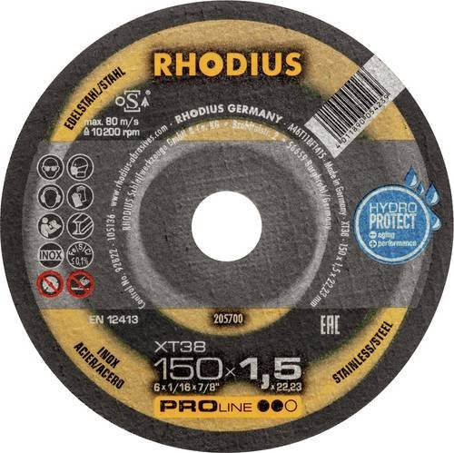 Rhodius Trennscheibe XT38 gerade Durchmesser: 150 mm für Metall und Edelstahl - Bild 1