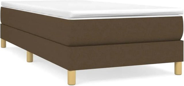 vidaXL Boxspringbett in Braun aus Stoff, B/T/H: 80 x 200 x 25 cm - Bild 1