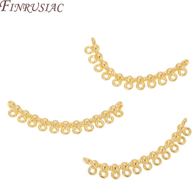 FINRUSIAC Ohrring-Zubehör, 18K vergoldet, Perlenbesetzt, Gold - Bild 1