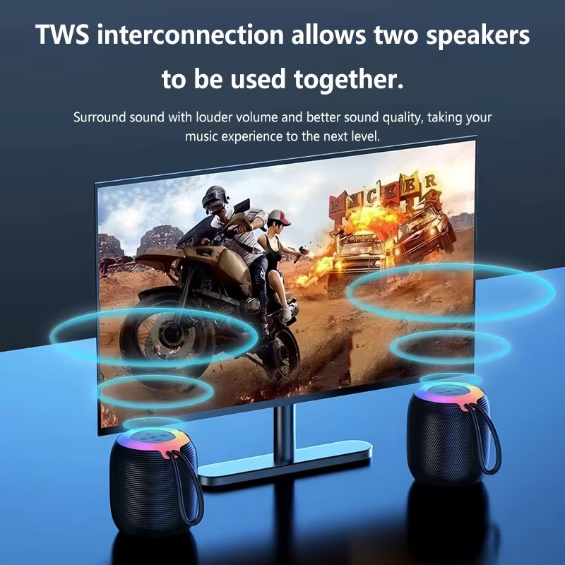 Lenovo Mini Bluetooth-Lautsprecher mit Trageriemen in Blau für Outdoor und Heimgebrauch - Bild 5