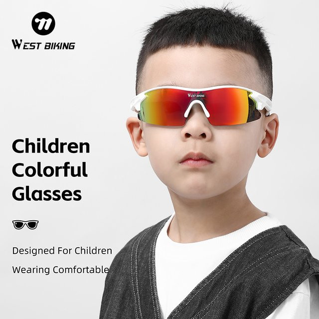 WEST BIKING Kinder-Sonnenbrille, Vollrand, multicolor, Kunststoff - Bild 1