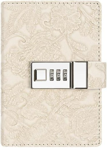 Talos Electronics Planer-Notizbuch mit digitalem Zahlenschloss in Beige aus Premium-Papier und Leder - Bild 1