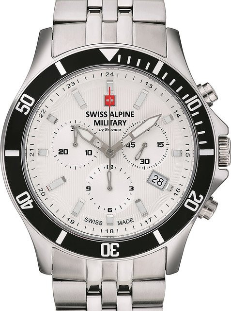 Swiss Alpine Military Chronograph, Quarz, Edelstahl, 42 mm, Herren - Bild 1