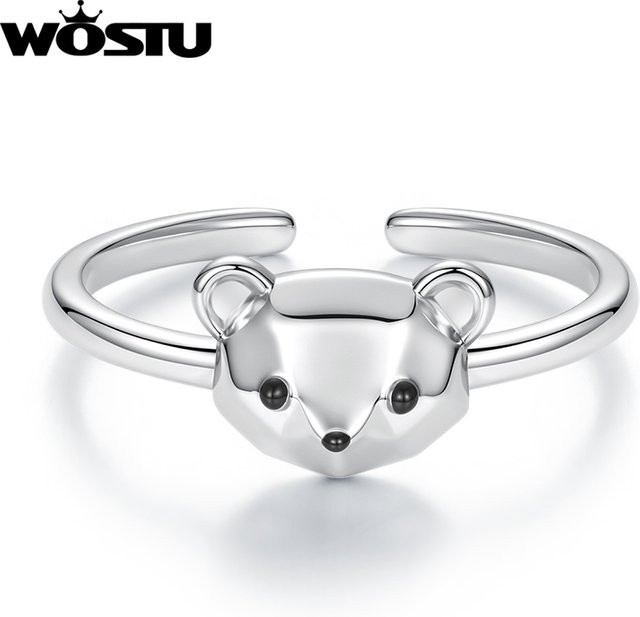 WOSTU Ring, Silber, Damen, Origami-Design - Bild 1