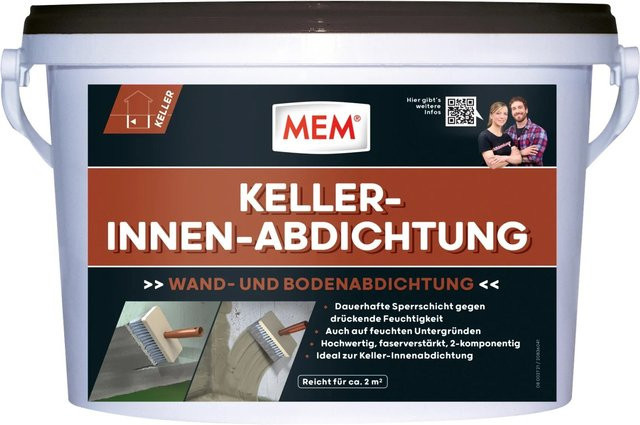 MEM Keller-Innen-Abdichtung flexible Flüssigmembran auf Zementbasis, 5 kg - Bild 2
