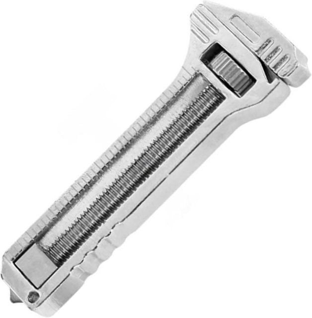 Shoemst Kompaktes Ti Multitool Mini Verstellschlüssel Flaschenöffner Nagelzieher Tragbares Multifunktionswerkzeug in Silber - Bild 1