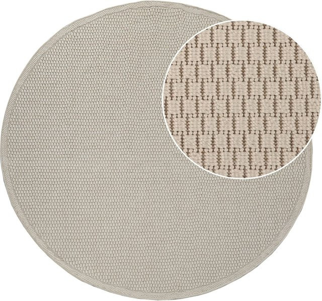 Runder In- & Outdoor-Teppich Timba in Beige, Durchmesser: 160 cm - Bild 1