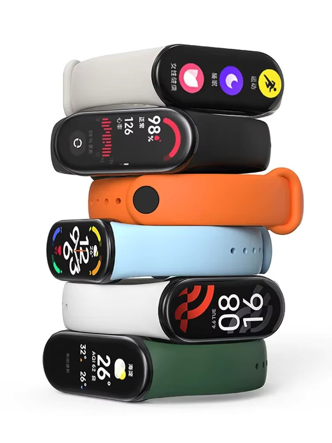 RWBANDS Uhrenarmband Silikon, Schwarz, Unisex, Xiaomi Mi Band 10/9/8 - Bild 6