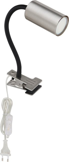 Globo Klemmstrahler Robby 1-flammig Nickel matt B/T/H: 290 x 100 x 415 mm - Bild 2