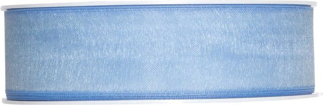 Halbach Organzaband Hellblau, Breite: 2,5 cm, Länge: 5 m - Bild 1