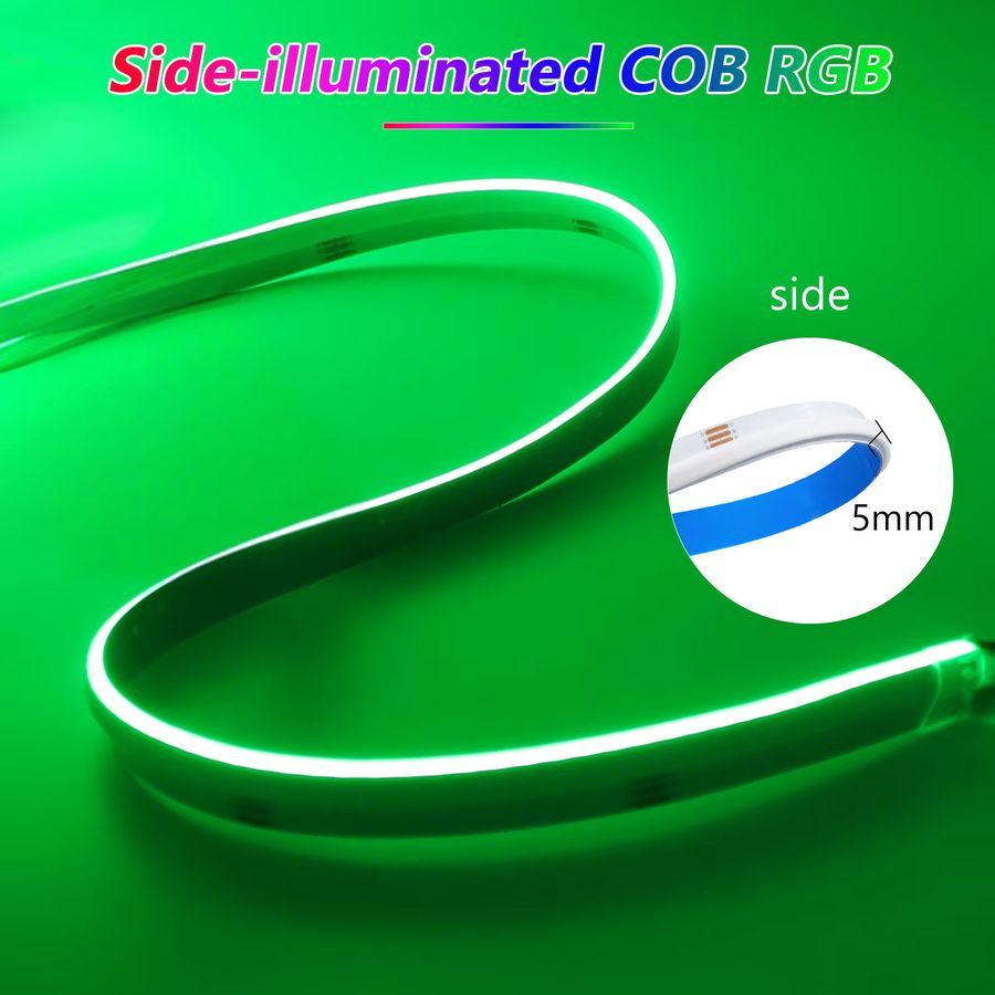 HEGEHE RGB-COB-LED-Streifen mit seitlicher Beleuchtung, DC 24 V, 840 LEDs/m, hohe Helligkeit, IP20, flexible Banddiode für Deine Heimdekoration - Bild 4