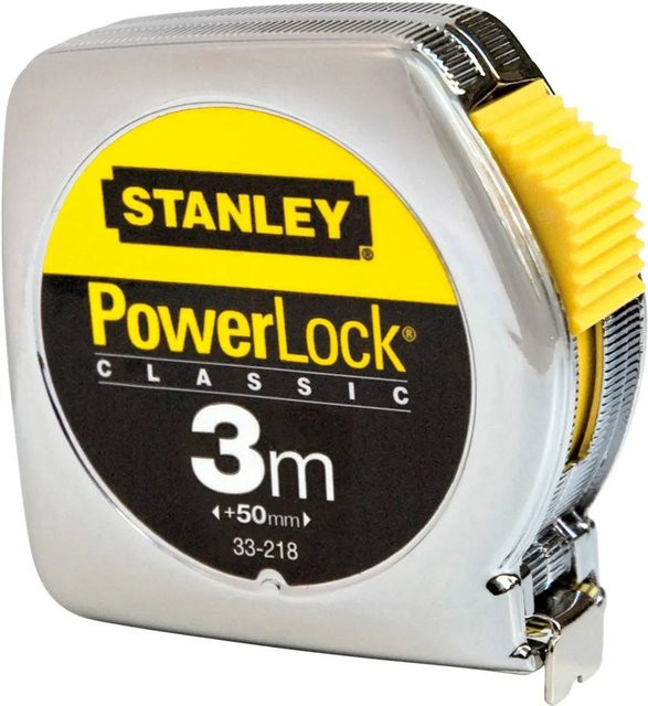 Stanley Bandmaß Powerlock 3 m in Silber mit Metallgehäuse - Bild 1