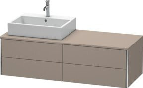 Duravit Waschtischunterschrank XSquare in Matt Weiß mit 4 Schubladen, B/H/T: 140 x 40 x 54,8 cm - Bild 1