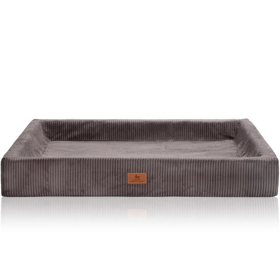 Knuffelwuff Santiago Orthopädisches Hundebett aus Cord in Braun/Grau, B: 85 cm, T: 65 cm - Bild 2