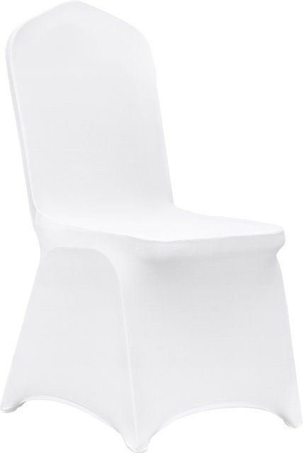 SucceBuy Stuhlhussen aus elastischem Spandex für Esszimmerstühle, Weiß, Modernes Design - Bild 1