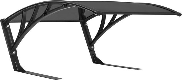 tectake Rasenmäher-Roboter-Garage Domus in Schwarz mit gewölbtem Dach, B/T/H: 81 x 100 x 48 cm - Bild 2