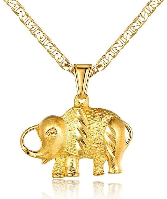 Halskette Elefant, Kupfer, Gold, Damen - Bild 1