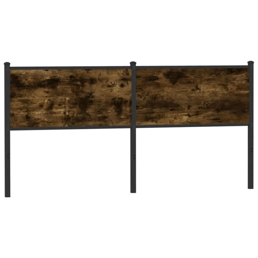 vidaXL Ersatz-Kopfteil für Betten in Räuchereiche, Farbe Braun, Material Holzwerkstoff und Stahl, Breite: 180 cm - Bild 2