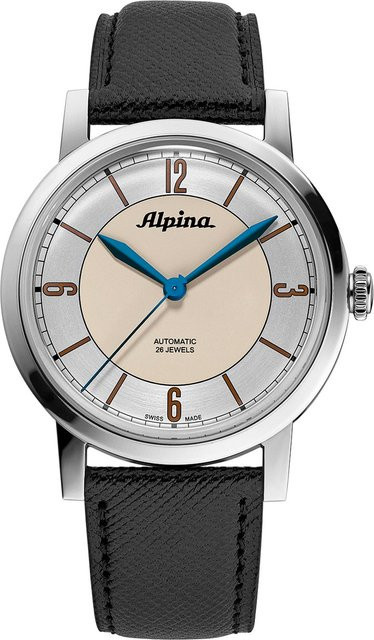Alpina Herrenuhr Heritage Startimer Pilot, Automatik, Edelstahl, 38 mm, Leder - Bild 1