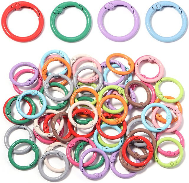 lingsai O-Ring Federverschlüsse, Metall, Bunt, Unisex - Bild 1