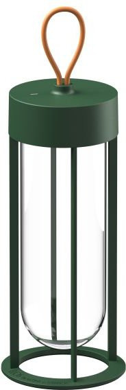 Flos In Vitro Unplugged Akkuleuchte Tischleuchte aus Aluminium und Glas in Grün mit dimmbarer LED - Bild 1